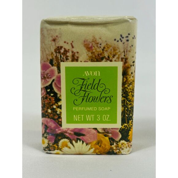 NOS Avon Field & Flowers Perfumed Bar Soap Sealed 3 Ounces - Picture 1 of 4